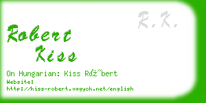 robert kiss business card